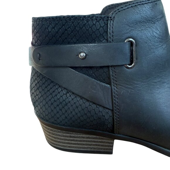 Clarks Ultimate Comfort Collection black leather side zip ankle boots size 6 1/2 - Picture 6 of 12